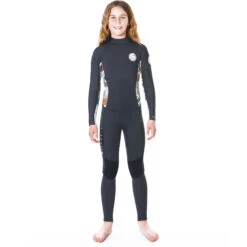 Rip Curl Junior Dawn Patrol 5/3mm Back-Zip Wetsuit - Charcoal -Wetsuit Sale Store 2021 Rip Curl Junior Dawn Patrol 53 Backzip Wetsuit Grey WSMYCS 0084 3