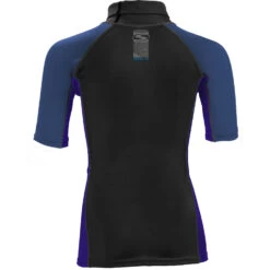 Sola Junior Short Sleeve Rashvest - Blue/Black -Wetsuit Sale Store 2021 Sola Junior Short Sleeve Rashguard KIDS back navy blue