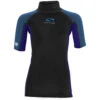 Sola Junior Short Sleeve Rashvest - Blue/Black -Wetsuit Sale Store 2021 Sola Junior Short Sleeve Rashguard KIDS front navy blue