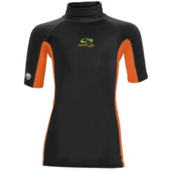 Sola Junior Short Sleeve Rashvest - Black/Orange
