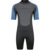 Typhoon Swarm3 3/2mm Shorty Wetsuit - Black/Blue Steel -Wetsuit Sale Store 2021 Typhoon Swarm Shorty Wetsuit 250983 swarm3shorty black bluesteel 1