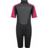 Typhoon Swarm3 Girls 3/2mm Shorty Wetsuit - Black/Pink -Wetsuit Sale Store 2021 Typhoon Swarm Shorty Wetsuit 250993 SWARM3 SHORTY YTH black pink 1
