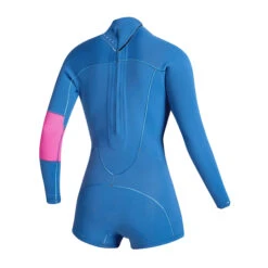 Mystic Womens Lunar 2/2 GBS Back Zip Longarm Shorty Wetsuit - Summer Blue -Wetsuit Sale Store 2022 Mystic Womens Lunar Long Arm Shorty Wetsuit Summer Blue 2b