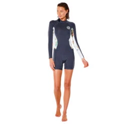 Rip Curl Womens Dawn Patrol EC 2/2mm Springsuit - Charcoal -Wetsuit Sale Store 2022 Rip Curl Womens ECO Dawn Patrol Spring Suit Charcoal 115WSP 8059 4