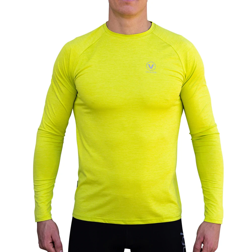 Vaikobi Tech Tee Long Sleeve UV50+ T-Shirt - Lime 3 Vaikobi Tech Tee Long Sleeve UV50+ T-Shirt - Lime