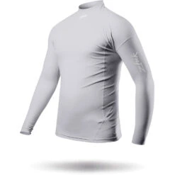 Zhik ECO Spandex Rash Guard Long Sleeve - Platinum -Wetsuit Sale Store 2023 Zhik DTP 0063 K PLT LeftSide