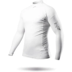 Zhik ECO Spandex Rash Guard Long Sleeve - White 7 Zhik ECO Spandex Rash Guard Long Sleeve - White -Wetsuit Sale Store 2023 Zhik DTP 0063 M WHT LeftSide