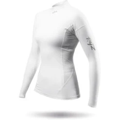 Zhik Womens ECO Spandex Rash Guard Long Sleeve - White -Wetsuit Sale Store 2023 Zhik DTP 0063 W WHT LeftSide