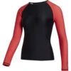 Mystic Womens Jayde Long-Sleeve Rashvest - Black/Red -Wetsuit Sale Store 230159 965 01