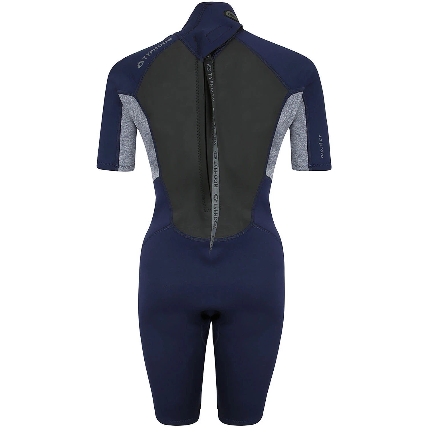 Typhoon Womens Storm3 3/2mm Shorty Wetsuit - Grey Marl 4 Typhoon Womens Storm3 3/2mm Shorty Wetsuit - Grey Marl - Image 2