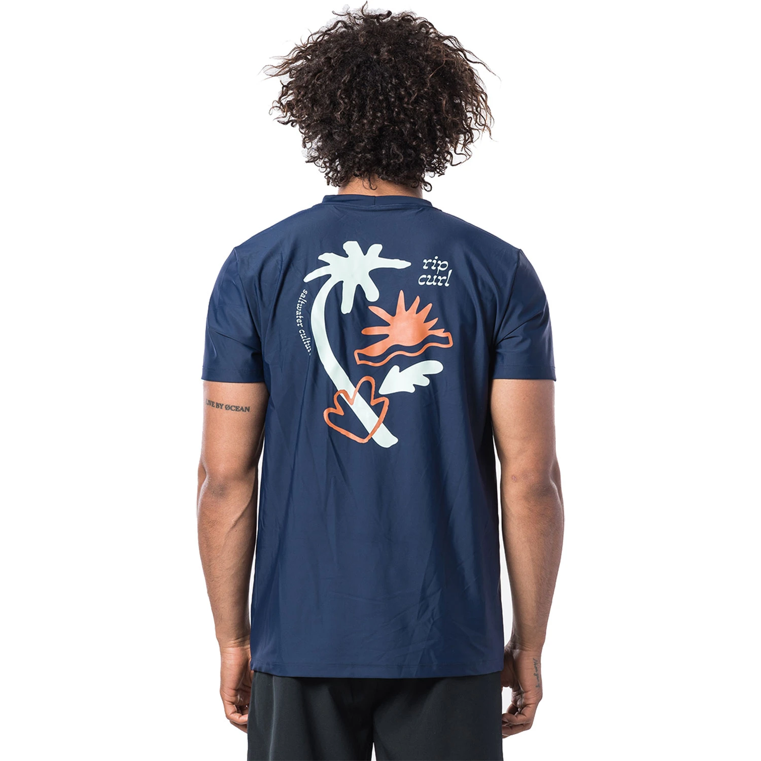 Rip Curl Wilder Short Sleeve Loose Fit UV Tee - Navy 5 Rip Curl Wilder Short Sleeve Loose Fit UV Tee - Navy - Image 3