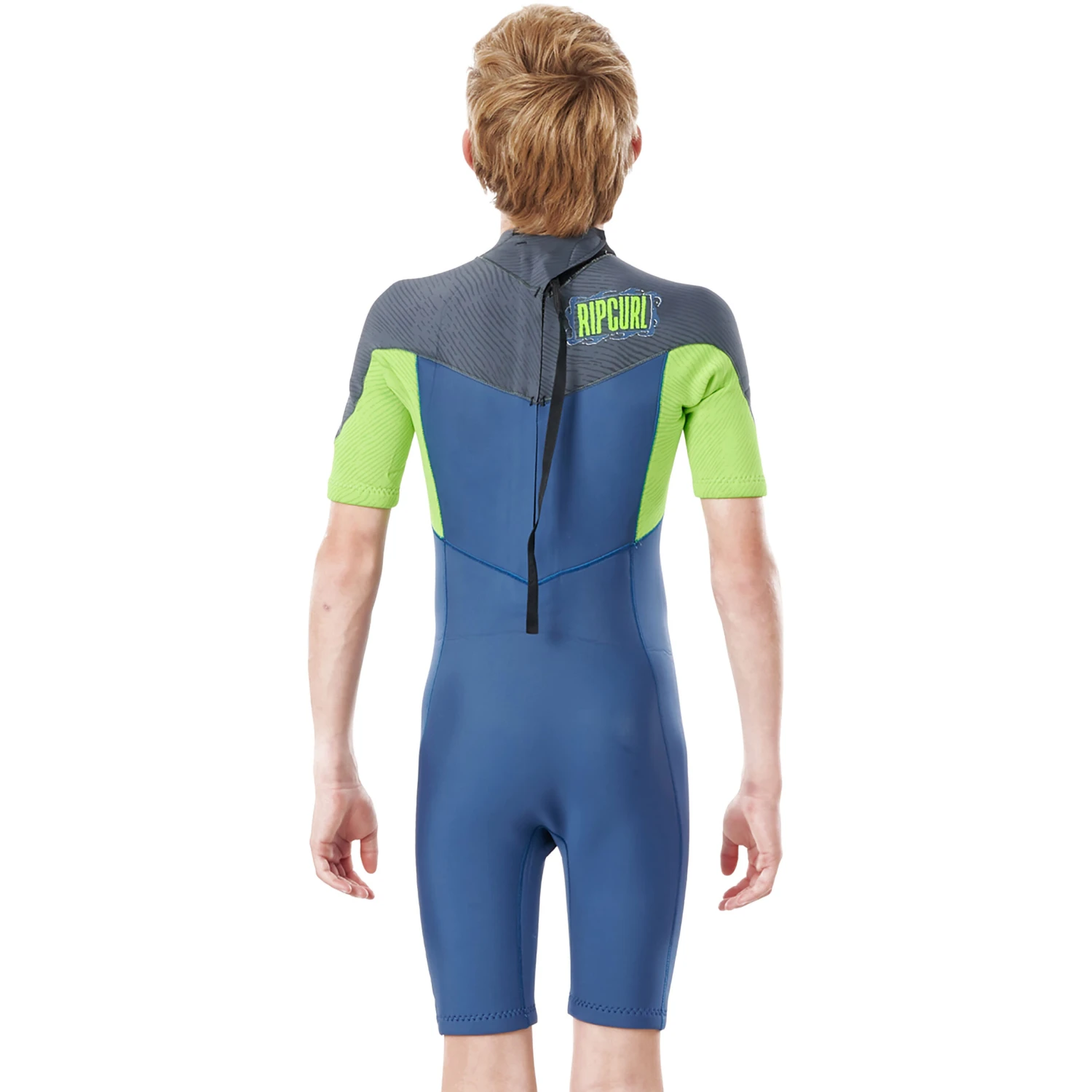 Rip Curl Junior Dawn Patrol 3/2mm Shorty Wetsuit - Blue Grey WSP8BJ 4 Rip Curl Junior Dawn Patrol 3/2mm Shorty Wetsuit - Blue Grey WSP8BJ - Image 2
