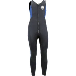 Alder Quatro 3/2mm Front Zip Long John Wetsuit - Black/Blue