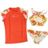 Rip Curl Girls 3 Piece Bikini & Rash Guard Set - Leilani -Wetsuit Sale Store Rip Curl Girls 3 Piece Beach Set Leilani