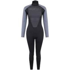 Typhoon Womens Swarm3 3/2mm Backzip Wetsuit - Black/Graphite