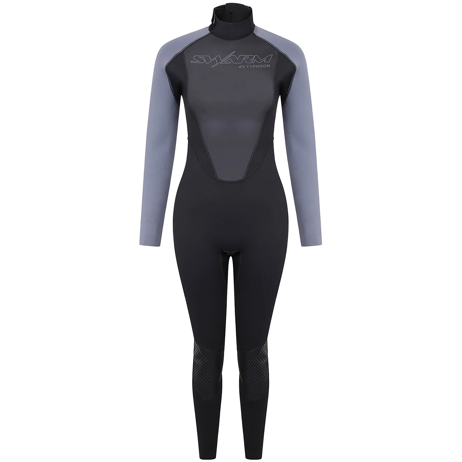 Typhoon Womens Swarm3 3/2mm Backzip Wetsuit - Black/Graphite 3 Typhoon Womens Swarm3 3/2mm Backzip Wetsuit - Black/Graphite