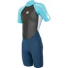 Alder Junior Girls Impact 3/2mm Shorty Wetsuit - Cyan -Wetsuit Sale Store WS20GIS CY