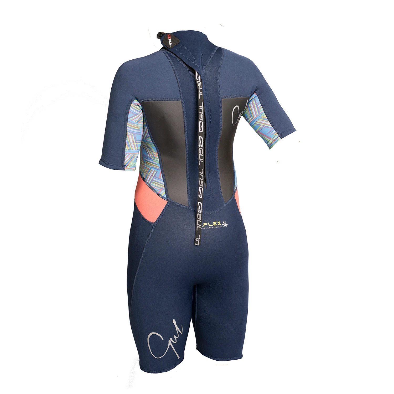 Gul Junior Response 3/2mm Shorty Wetsuit - Navy/Lines - Image 2