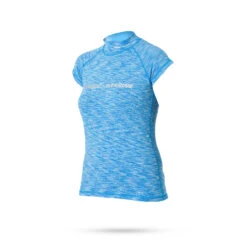 Magic Marine Womens Cube Short Sleeve Rashvest - Flash Blue