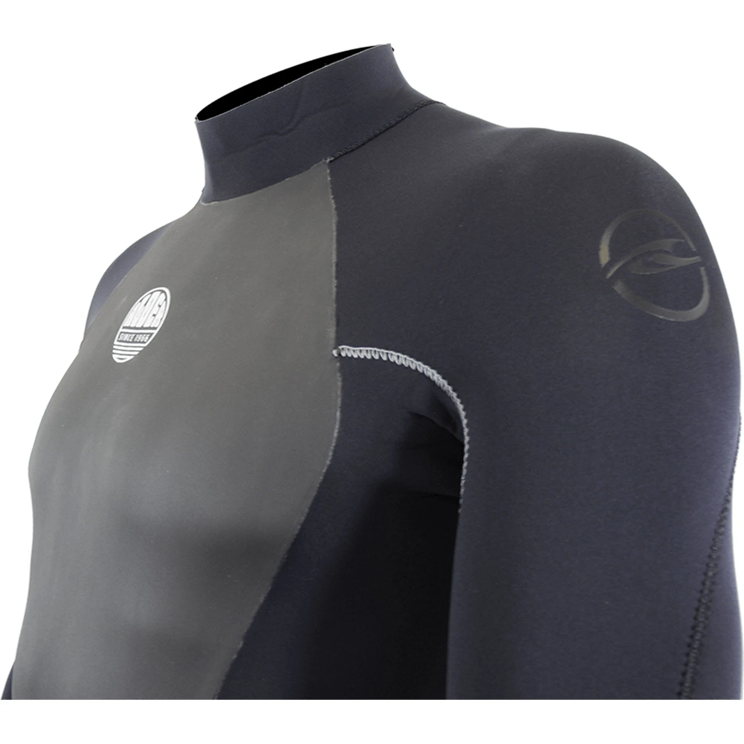 Alder Stealth 3/2mm Blindstitched Backzip Wetsuit - Black 6 Alder Stealth 3/2mm Blindstitched Backzip Wetsuit - Black - Image 4